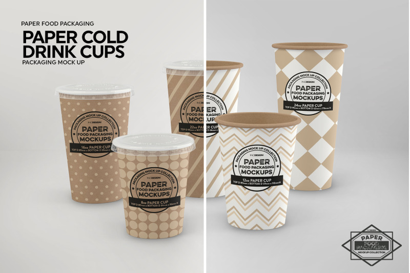 Paper Hot Drink Cups Mockup By INC Design Studio