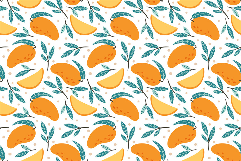 seamless-mango-pattern-hand-drawn-doodle-gourmet-sweet-mangoes-vector