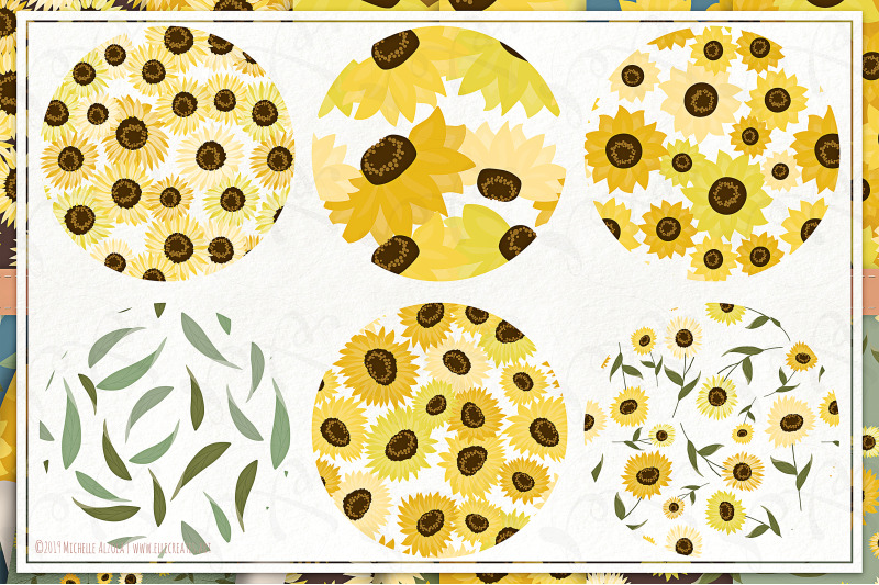 sunflowers-floral-graphics-pack