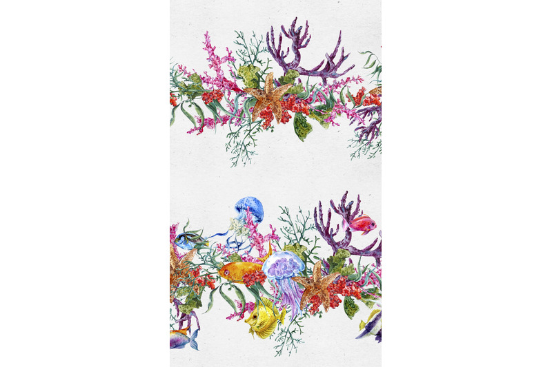 watercolor-sea-life-digital-paper
