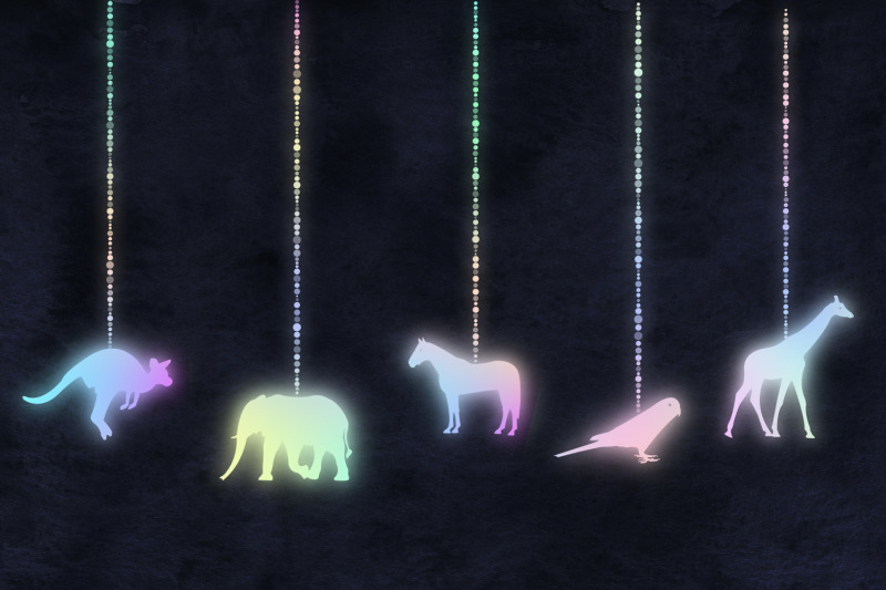 glow-animals-sparkling-clipart