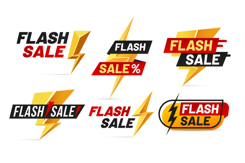 flash-sale-mega-sales-lightning-badges-best-deal-lightnings-poster-a