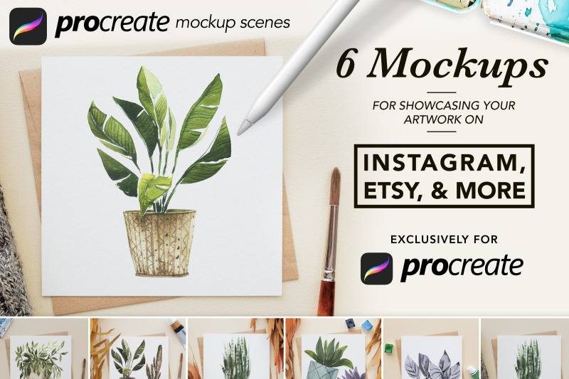 Download Free 6 Procreate Artwork Mockups Psd Mockups Free Mockup Tool Design PSD Mockup Templates