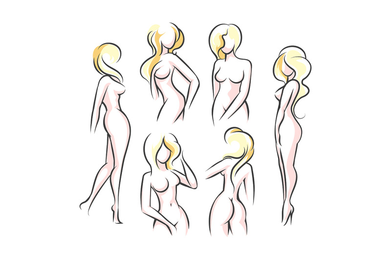female-body-silhouettes-set