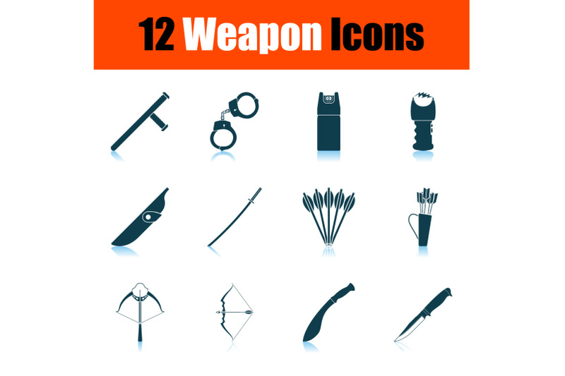 set-of-12-weapon-icons