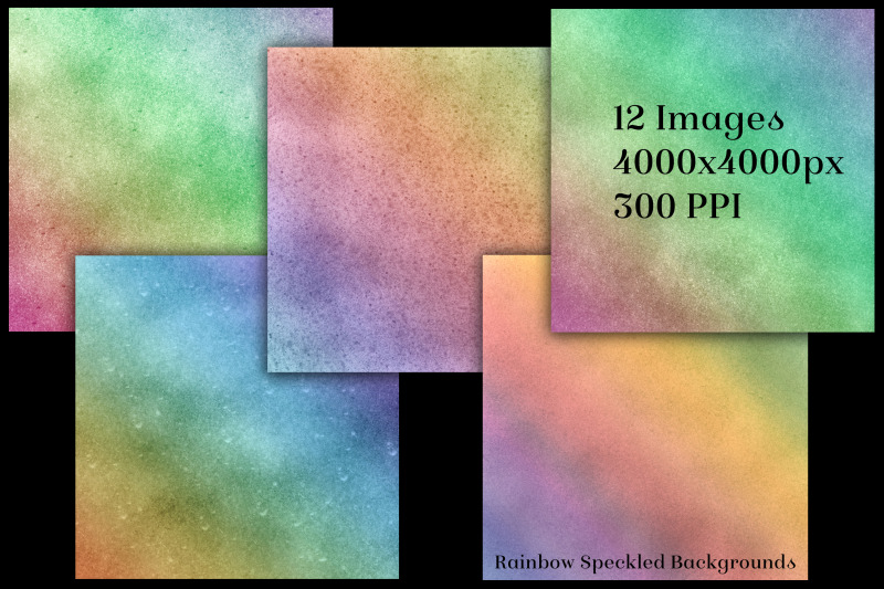 rainbow-speckled-backgrounds-12-image-textures-set