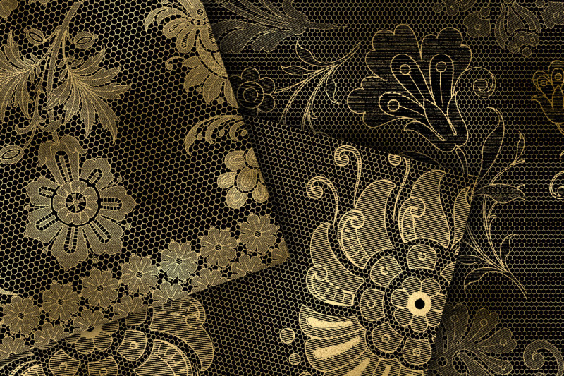 black-and-gold-floral-lace-digital-paper
