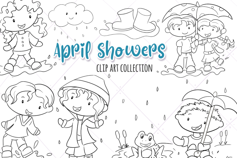 april-showers-digital-stamps