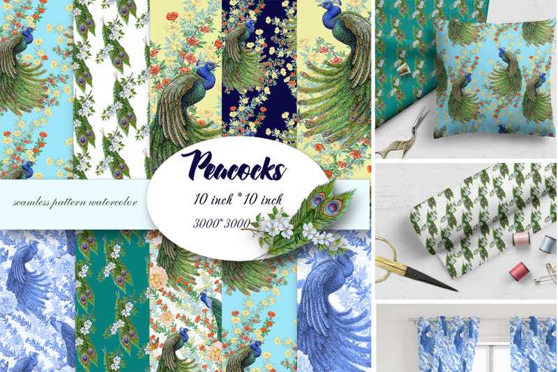 peacocks-seamless-pattern
