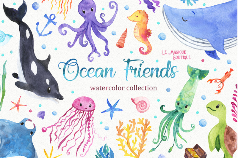 ocean-friends-watercolor-clipart