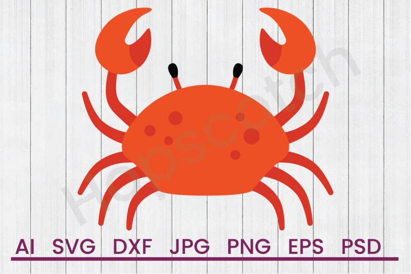 red-crab-svg-file-dxf-file