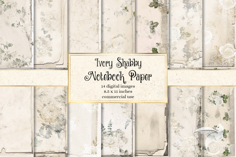 ivory-shabby-chic-notebook-paper