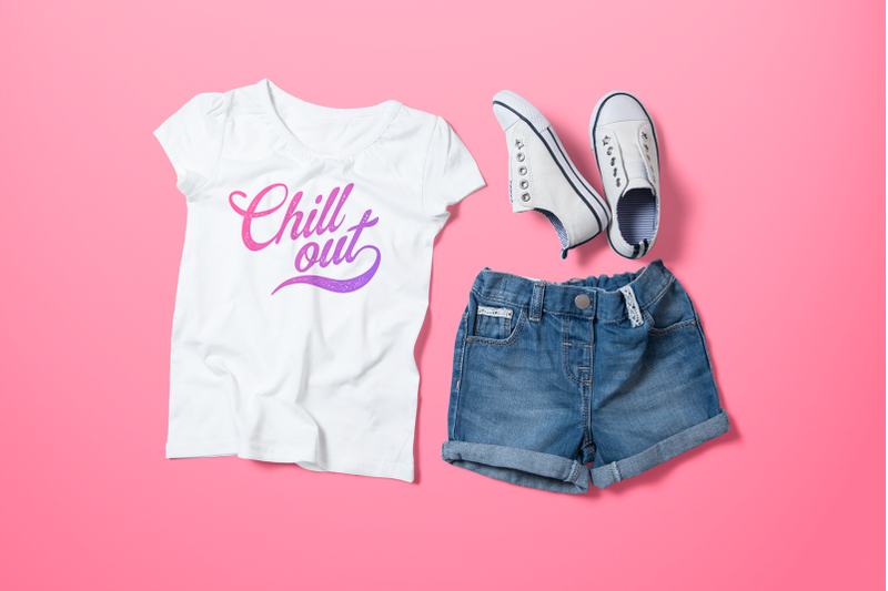 Free Crew Neck T-shirt Mock-up Girl's Version (PSD Mockups)