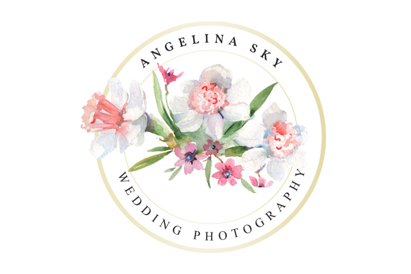 logo-with-roses-and-narcissus-watercolor-png