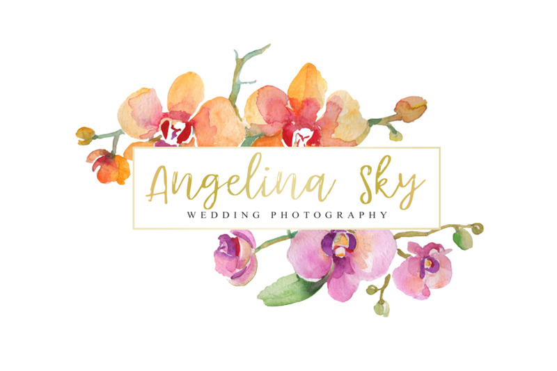 logo-with-beautiful-orchids-watercolor-png