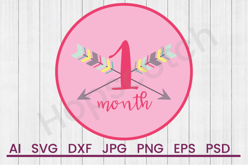 one-month-svg-file-dxf-file