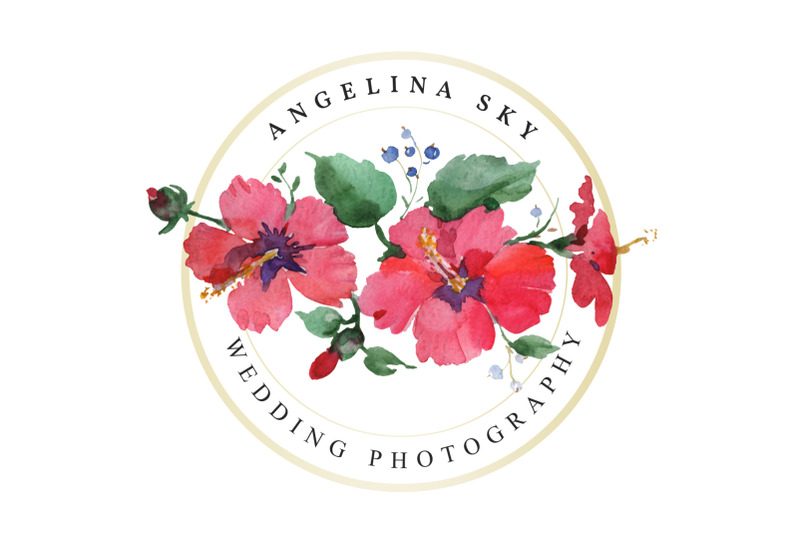 logo-with-red-hibiscus-and-bluebells-watercolor-png