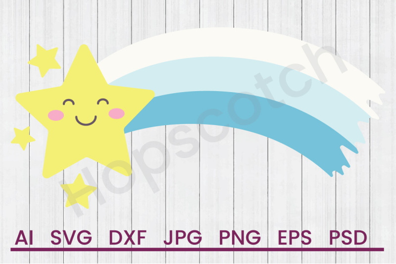 shooting-star-svg-file-dxf-file