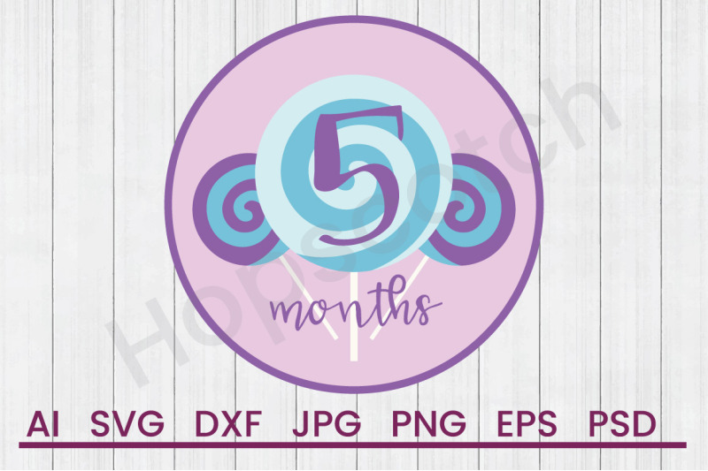 five-months-svg-file-dxf-file