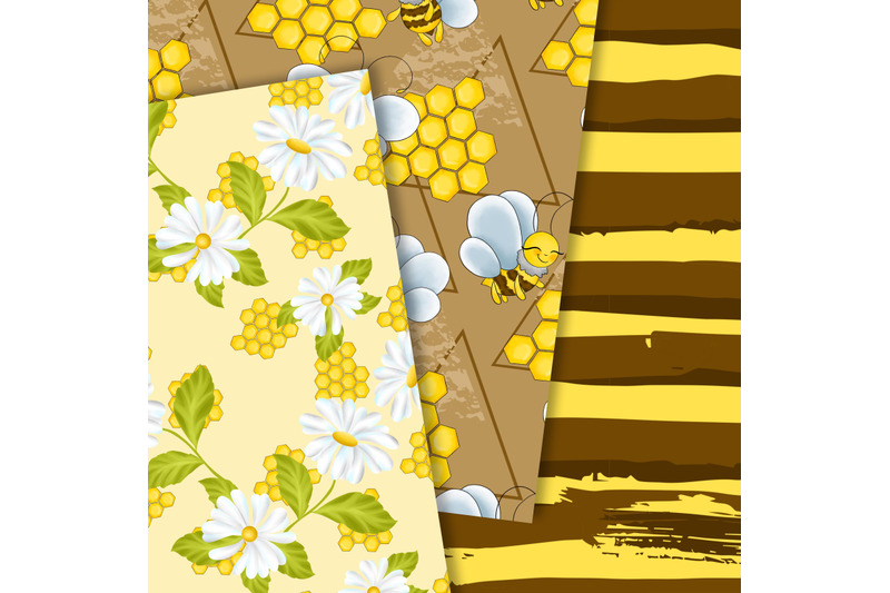 cute-bee-digital-paper