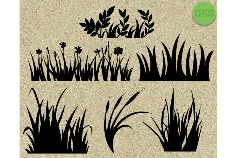 grass svg bundle, grass svg vector for cricut By CrafterOks | TheHungryJPEG