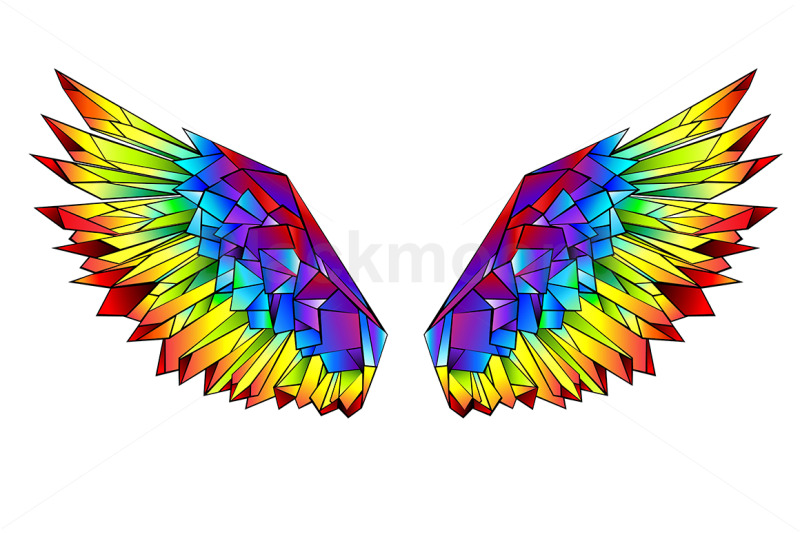 rainbow-polygonal-wings