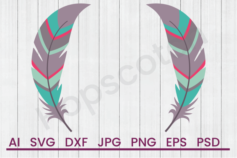 Download Feather Frame - SVG File, DXF File By Hopscotch Designs ...