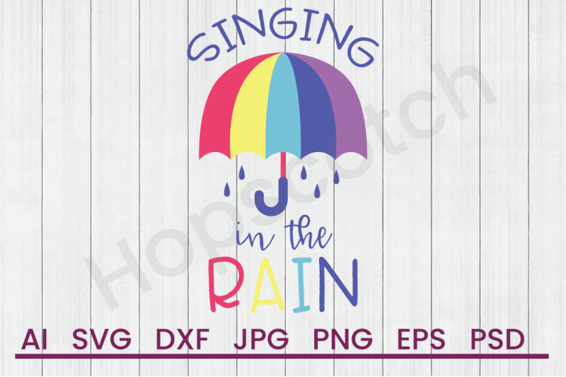 Singing In Rain - SVG File, DXF File for Silhouette