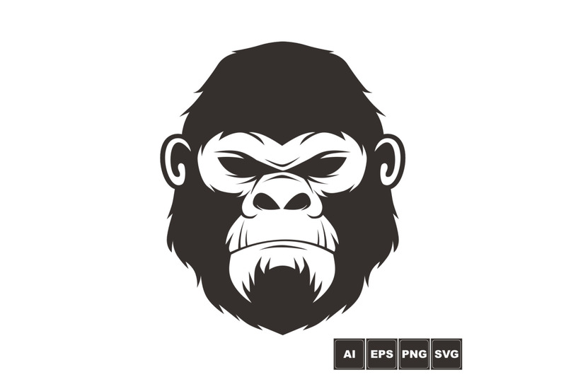 gorilla-head-vector-illustration