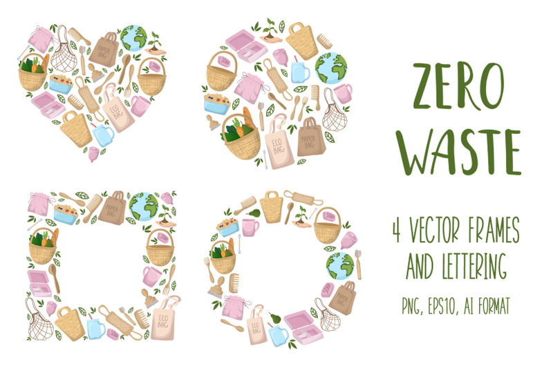 zero-waste-collection-vector-set