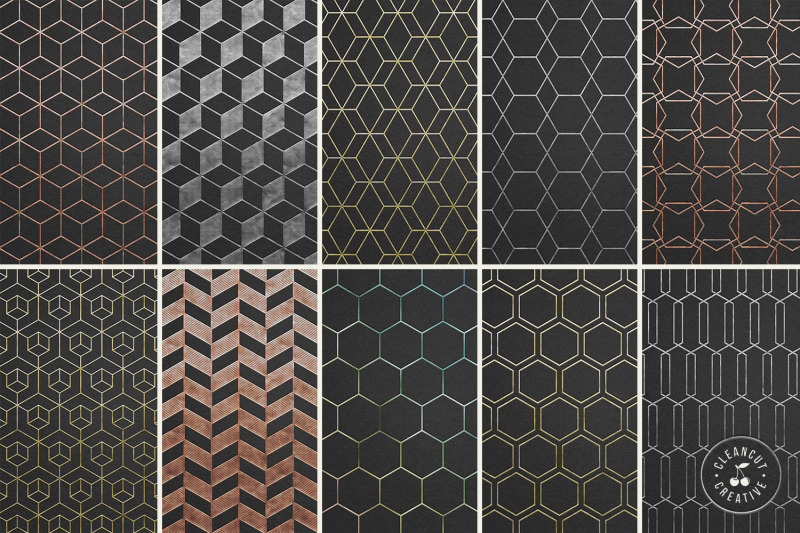 20 Geometric Single Line Patterns | Foil Quill designs SVG files By CleanCutCreative ...