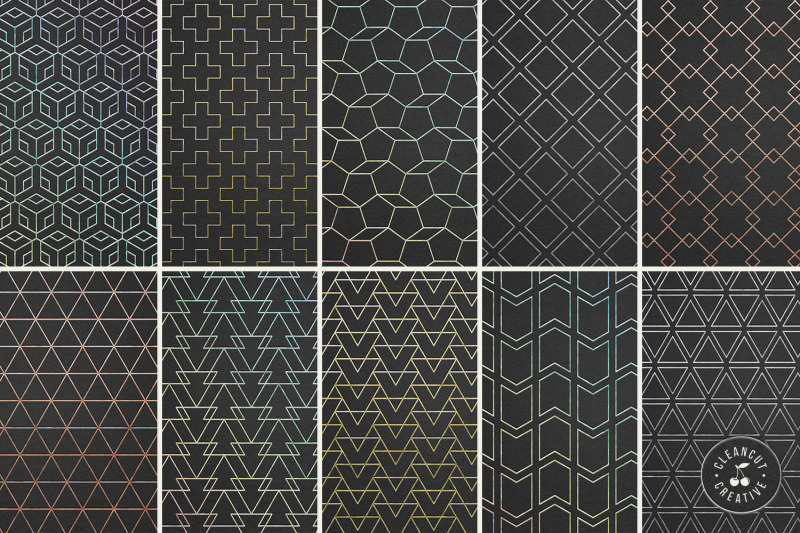 Download 20 Geometric Single Line Patterns | Foil Quill designs SVG files By CleanCutCreative ...
