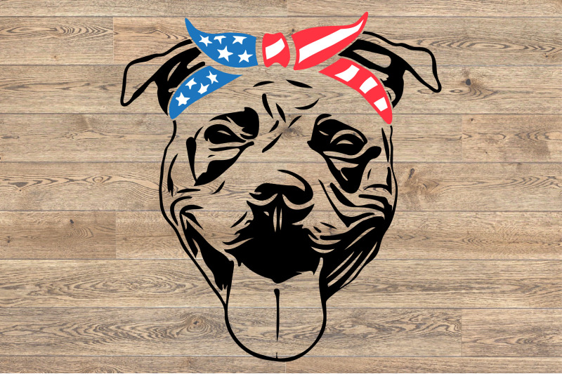 pit-bull-usa-bandana-united-states-flag-patriotic-puppy-pitbull-1393s