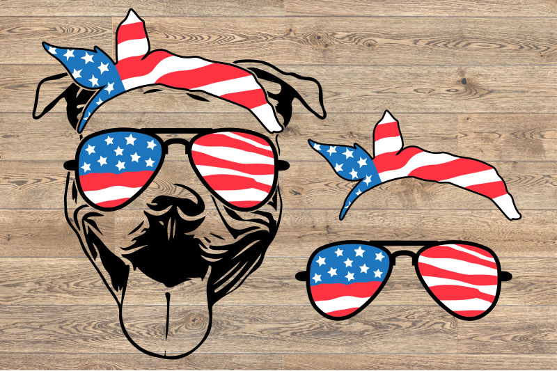pit-bull-usa-bandana-glasses-united-states-flag-america-4th-july-1391s
