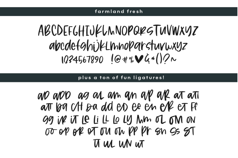 Farmland Fresh A Font Duo With Doodles By Ka Designs Thehungryjpeg Com