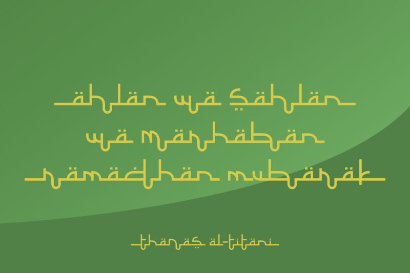 Selamet Lebaran Arabic Fauxlang Font By Gartype Studio Thehungryjpeg Com