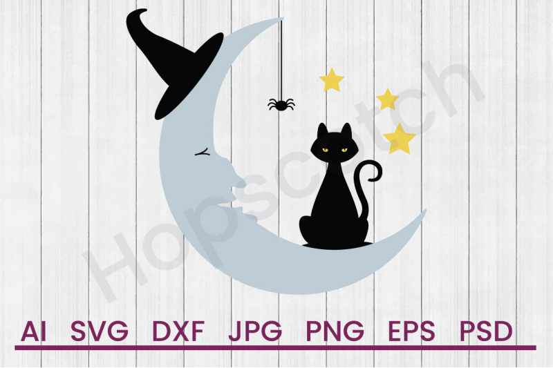 Download Halloween Moon - SVG File, DXF File By Hopscotch Designs ...