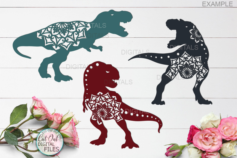 mandala-t-rex-dinosaurs-bundle-cut-out-svg-paper-laser-cut-file