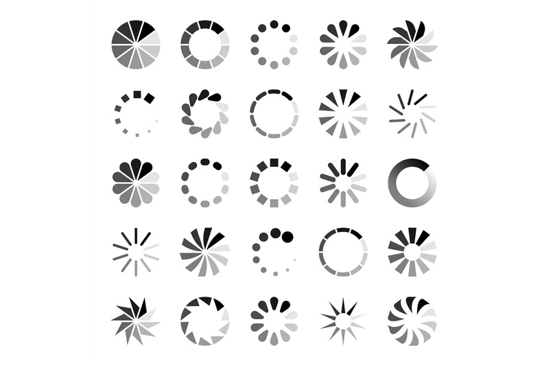 progress-loader-icons-load-spinning-circle-circular-buffering-indicat