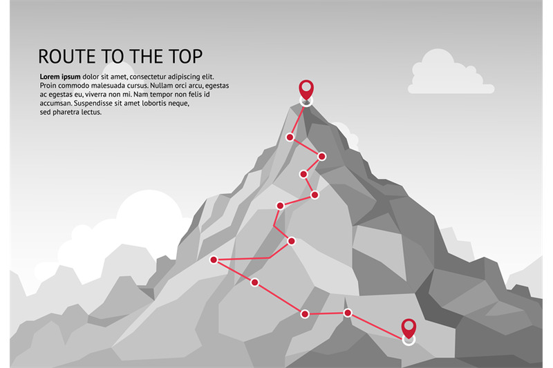 mountain-route-infographic-journey-challenge-path-business-goal-caree