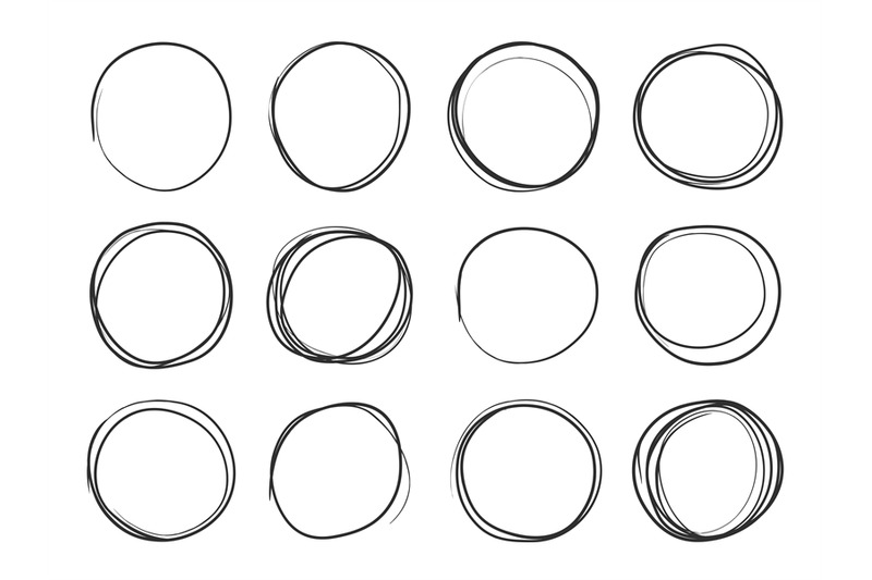 hand-drawn-circles-round-doodle-loops-circular-sketch-highlights-ci