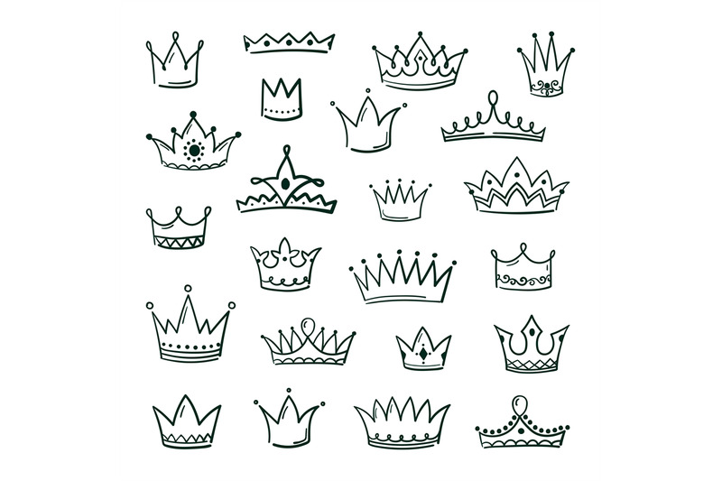 doodle-crowns-sketch-crown-queen-king-coronet-urban-grunge-ink-art-cr