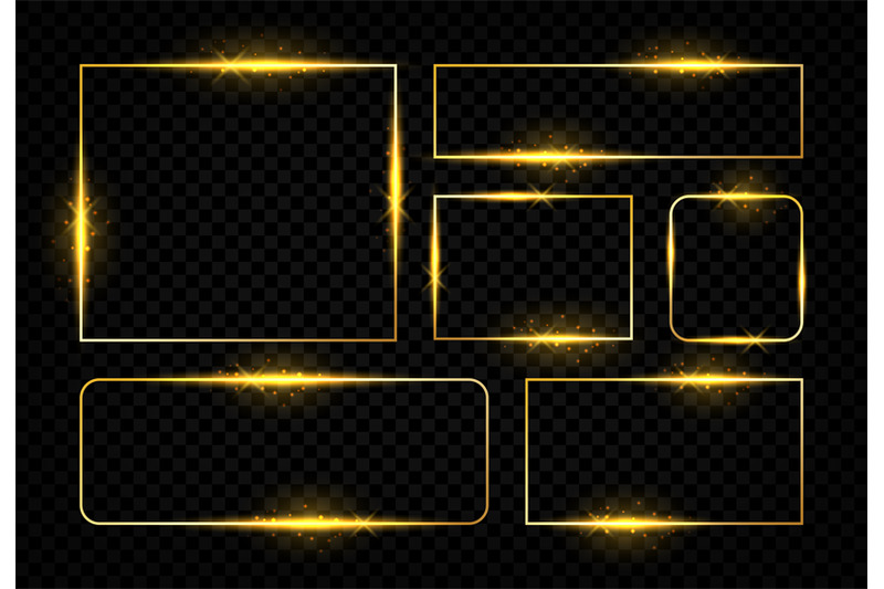 shiny-golden-frames-square-magic-border-with-glowing-golden-lines-and