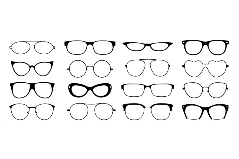 glasses-frames-silhouette-hipster-geek-sun-glasses-optometrist-black