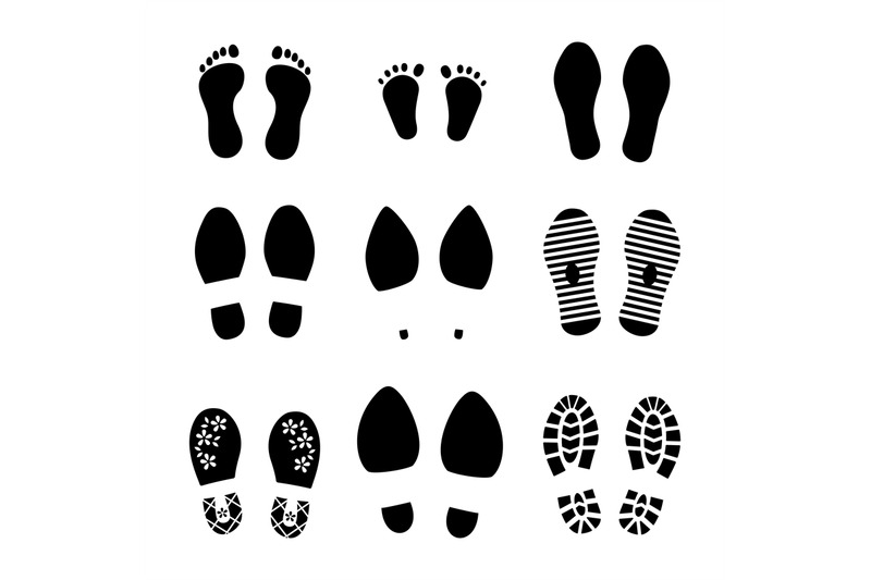 footprints-shoes-and-legs-human-steps-baby-child-and-grown-man-foots