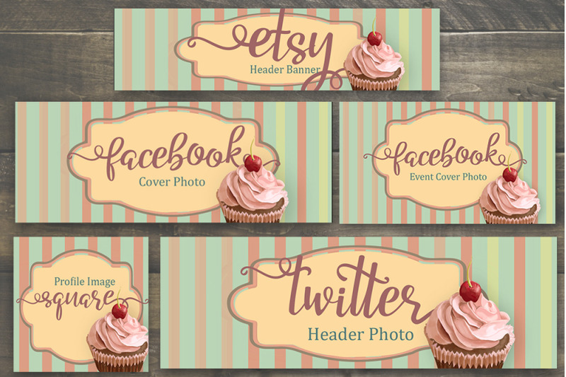 set-of-premade-social-media-template-banners-with-copy-space-amp-cupcake
