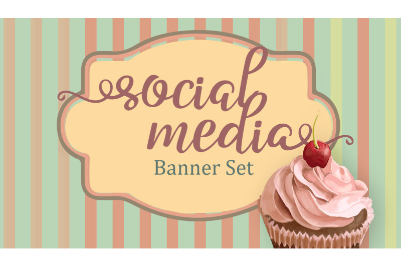 set-of-premade-social-media-template-banners-with-copy-space-amp-cupcake