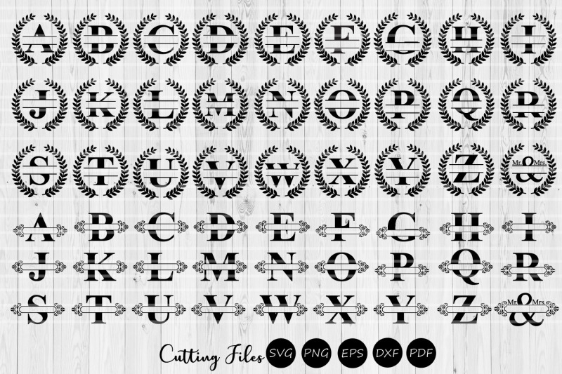 Download Split Letters Monogram Bundle | SVG | Commercial use ...