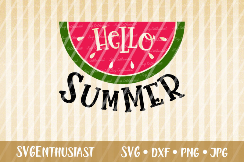 Hello Summer SVG cut file By SVGEnthusiast | TheHungryJPEG.com