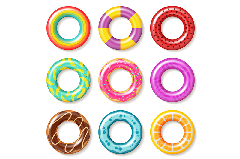 swim-rings-swimming-ring-colorful-buoy-pool-kids-float-inflatables-to